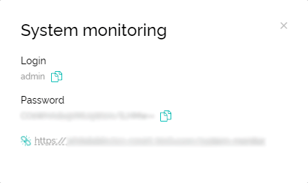 “System monitoring” link