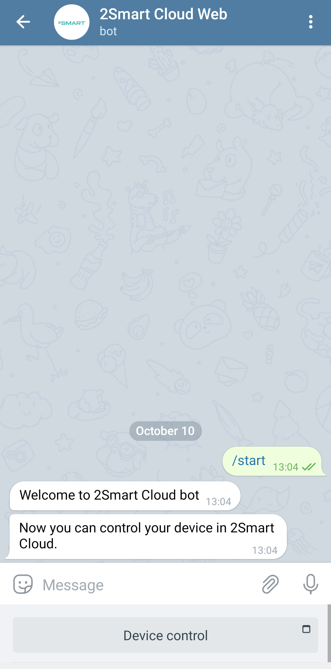 Telegram bot 2Smart Cloud with a web interface