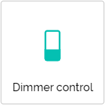 Dimmer control widget